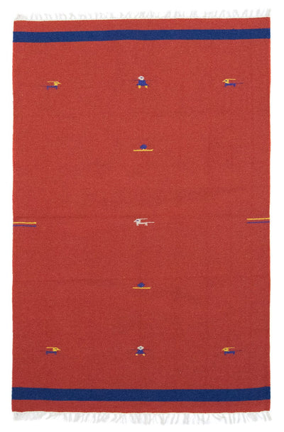 Moderne kilim Tæppe 120x180cm - Uldtæppe