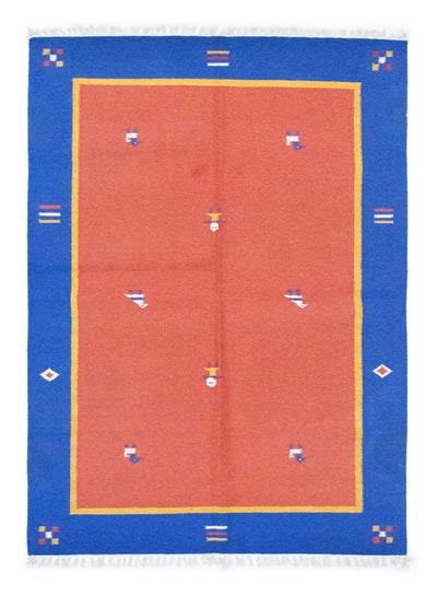 Moderne kilim Tæppe 140x200cm - Uldtæppe