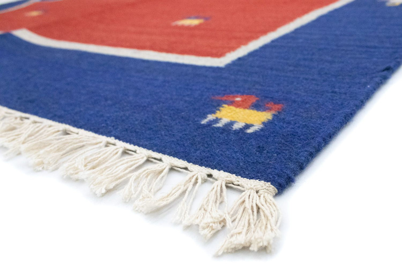Moderne kilim Tæppe 200x140cm - Uldtæppe