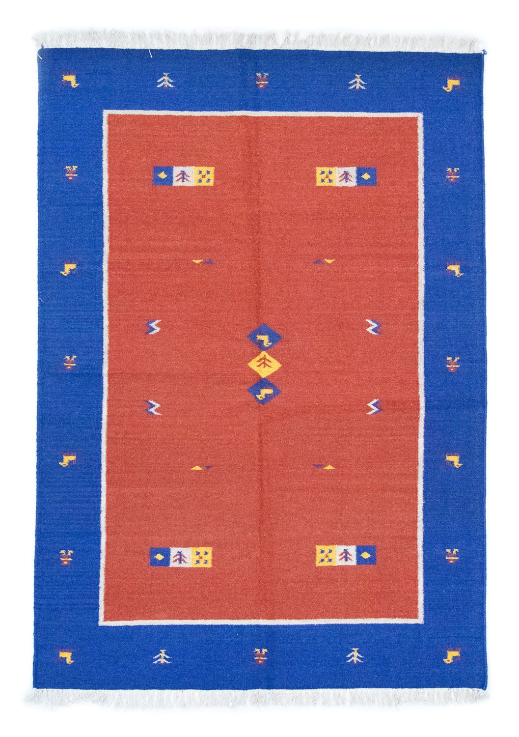 Kelim-tæppe - Trendy - 200 x 140 cm - rød