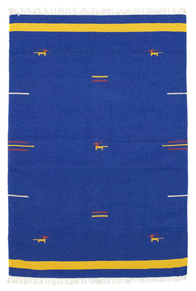 Kelim-tæppe - Trendy - 180 x 120 cm - blå