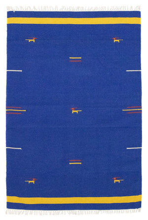 Kelim-tæppe - Trendy - 180 x 120 cm - blå