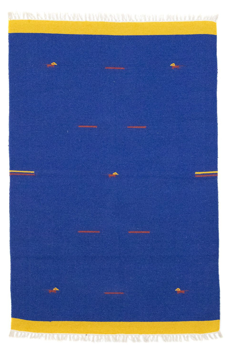 Kelim-tæppe - Trendy - 180 x 120 cm - blå