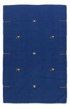 Moderne kilim Tæppe 120x180cm - Uldtæppe - Rektangulær / Blå / 120 x 180 cm Rektangulær