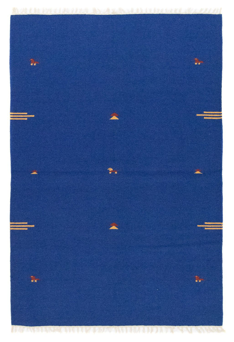 Kelim-tæppe - Trendy - 180 x 120 cm - blå