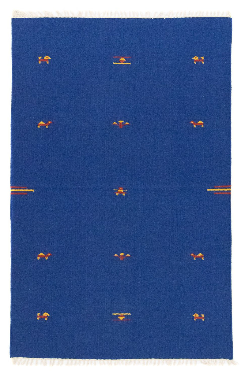 Kelim-tæppe - Trendy - 180 x 120 cm - blå