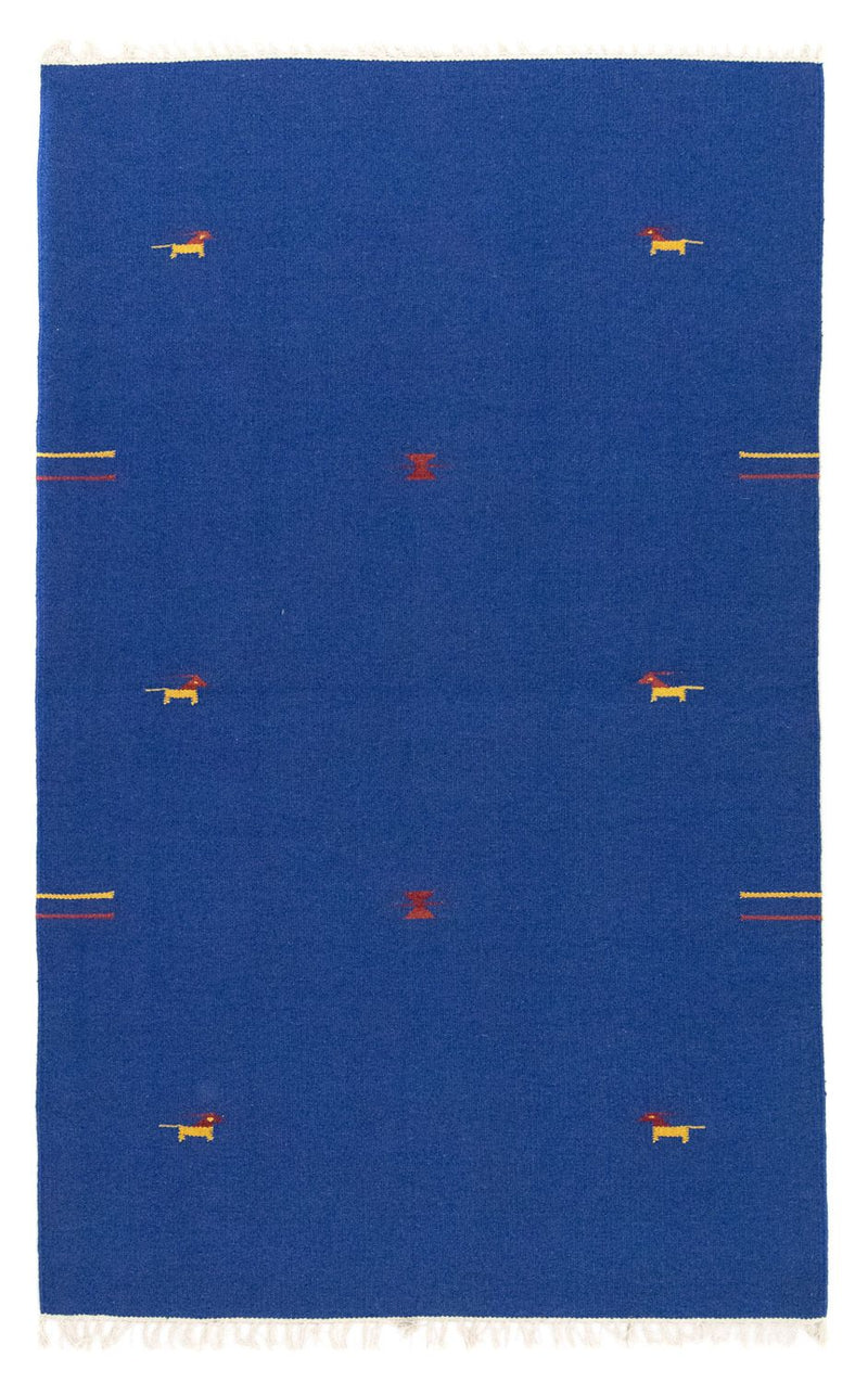 Kelim-tæppe - Trendy - 180 x 120 cm - blå
