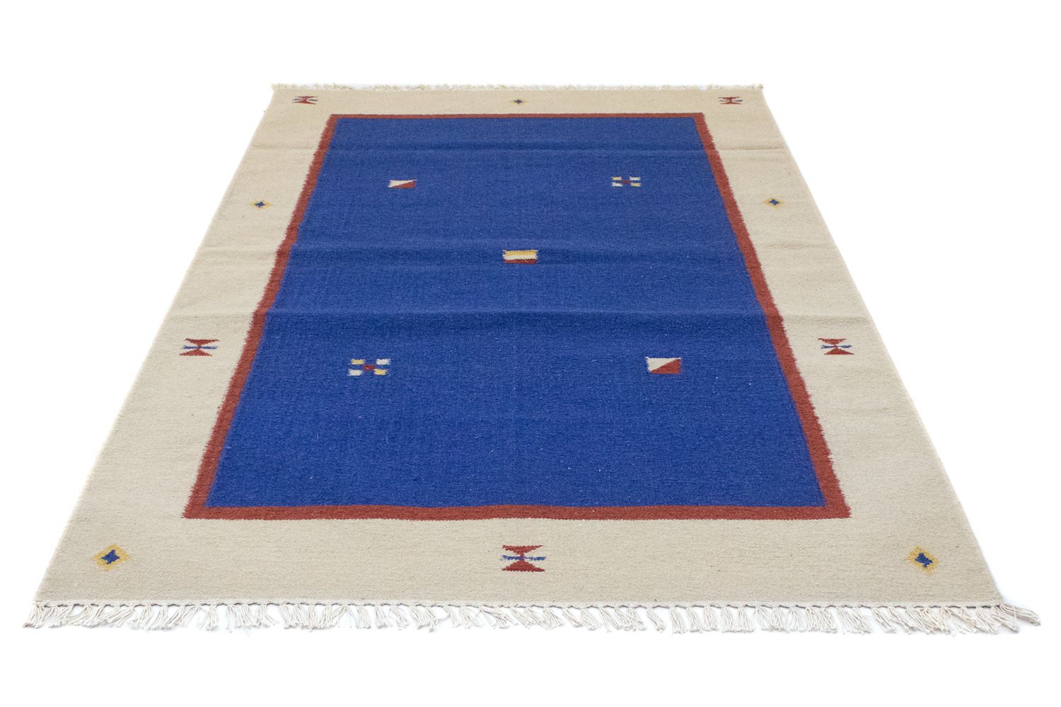 Kelim-tæppe - Trendy - 180 x 120 cm - blå