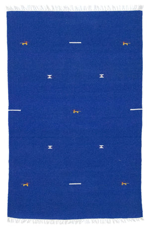 Kelim-tæppe - Trendy - 180 x 120 cm - blå