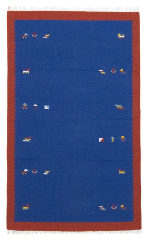 Kelim-tæppe - Trendy - 180 x 120 cm - blå
