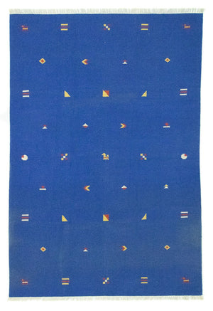 Kelim-tæppe - Trendy - 300 x 200 cm - blå