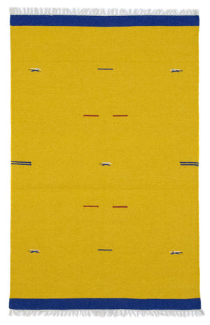 Kelim-tæppe - Trendy - 180 x 120 cm - gul