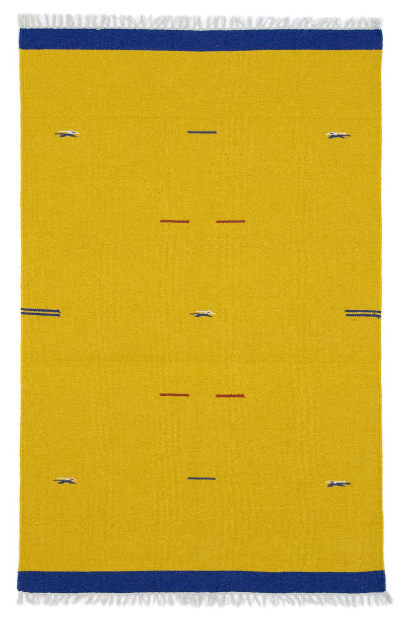 Kelim-tæppe - Trendy - 180 x 120 cm - gul