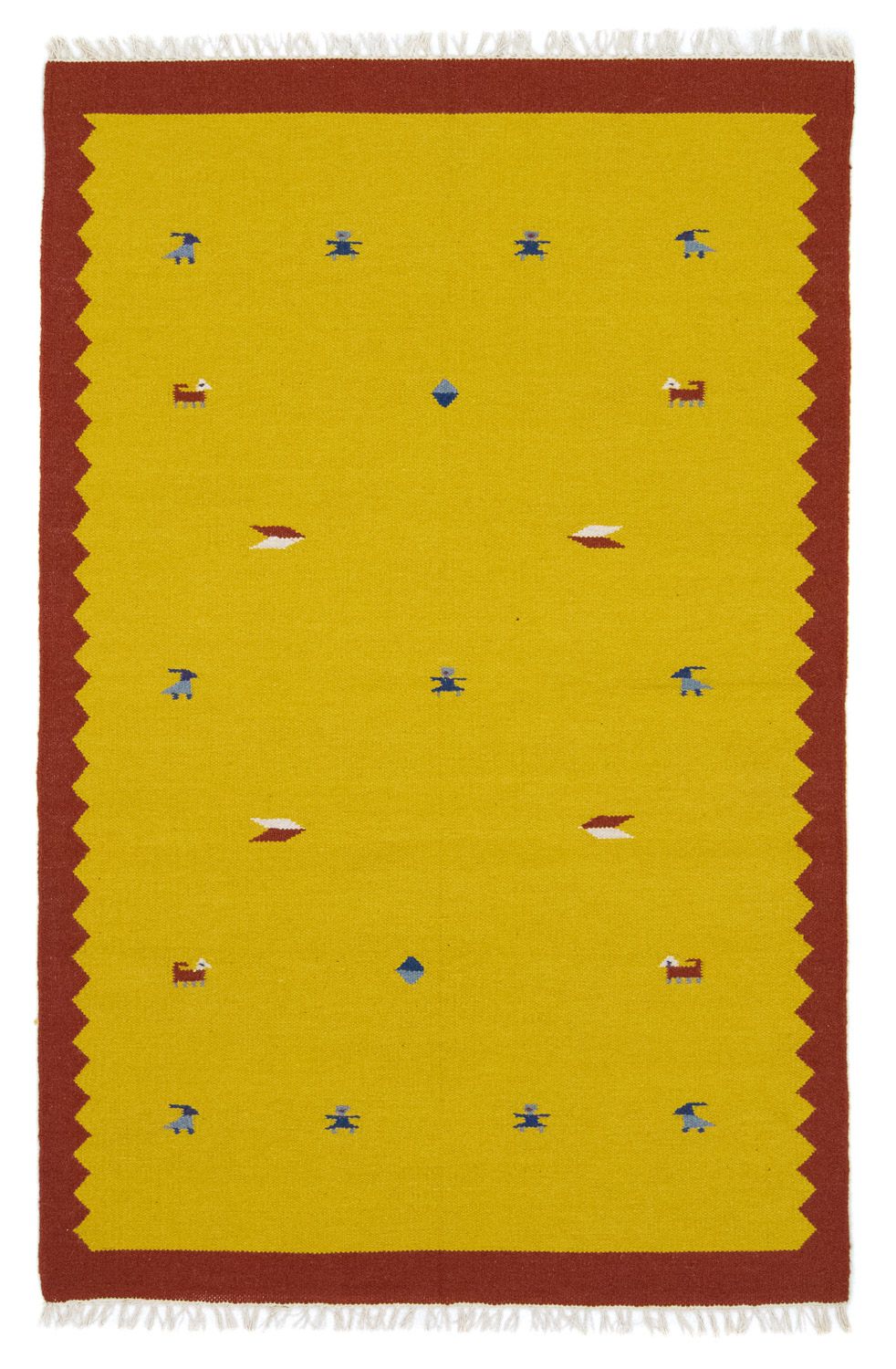 Kelim-tæppe - Trendy - 180 x 120 cm - gul