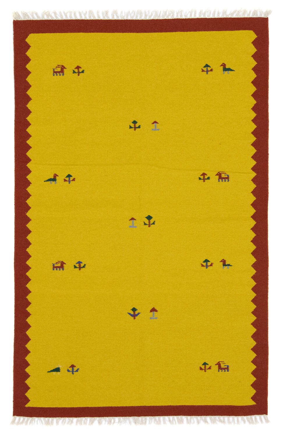 Kelim-tæppe - Trendy - 180 x 120 cm - gul