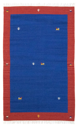 Kelim-tæppe - Trendy - 180 x 120 cm - blå