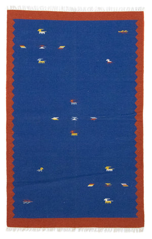 Kelim-tæppe - Trendy - 180 x 120 cm - blå