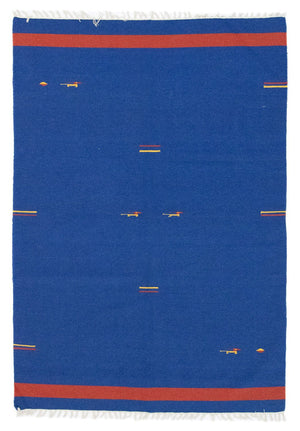 Kelim-tæppe - Trendy - 200 x 140 cm - blå