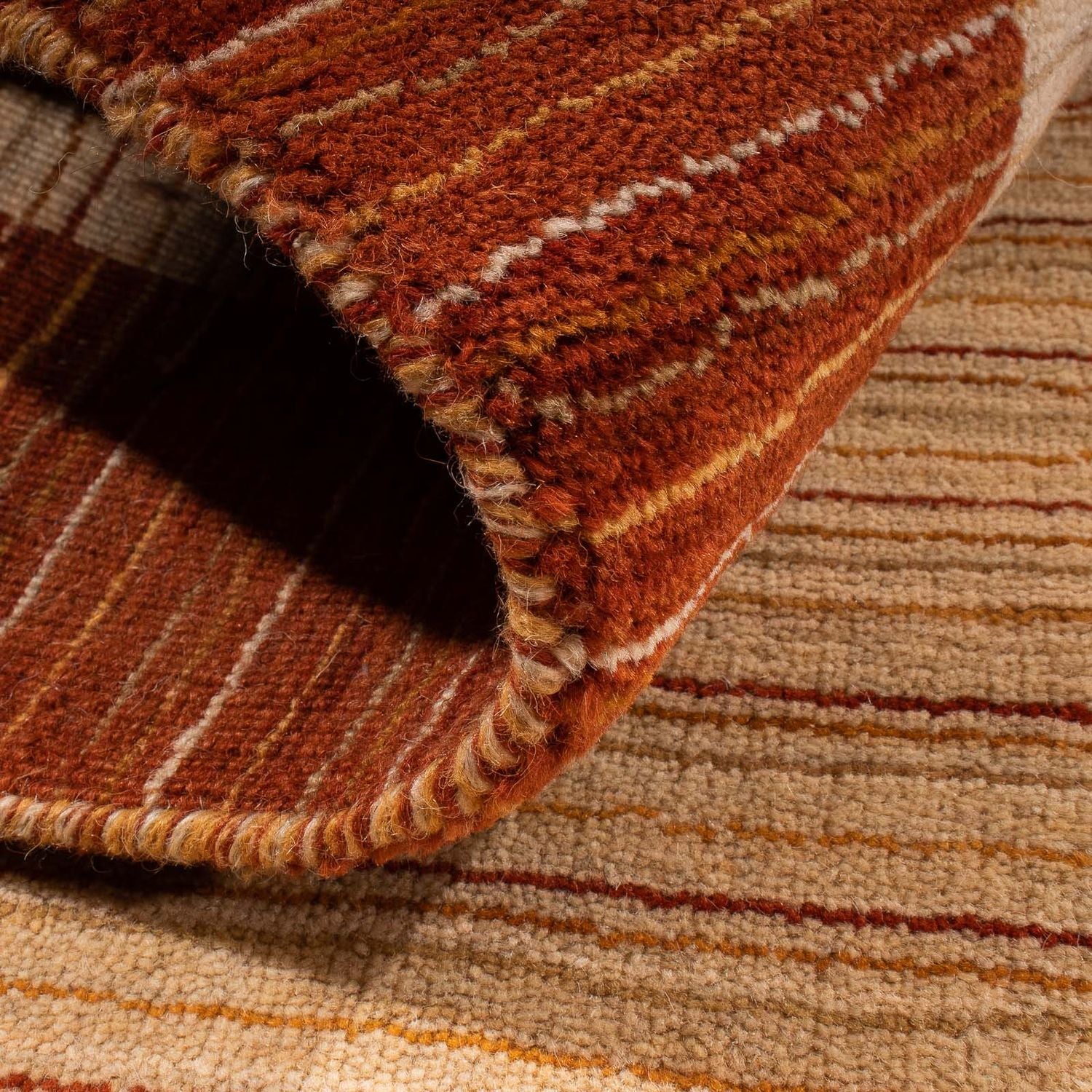 Gabbeh Tæppe - Loribaft Softy - 132 x 72 cm - beige