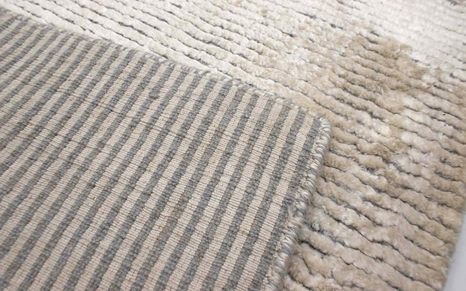 Viskose tæppe - 95 x 65 cm - beige
