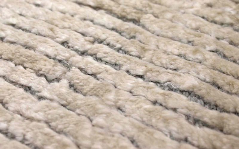 Viskose tæppe - 95 x 66 cm - beige