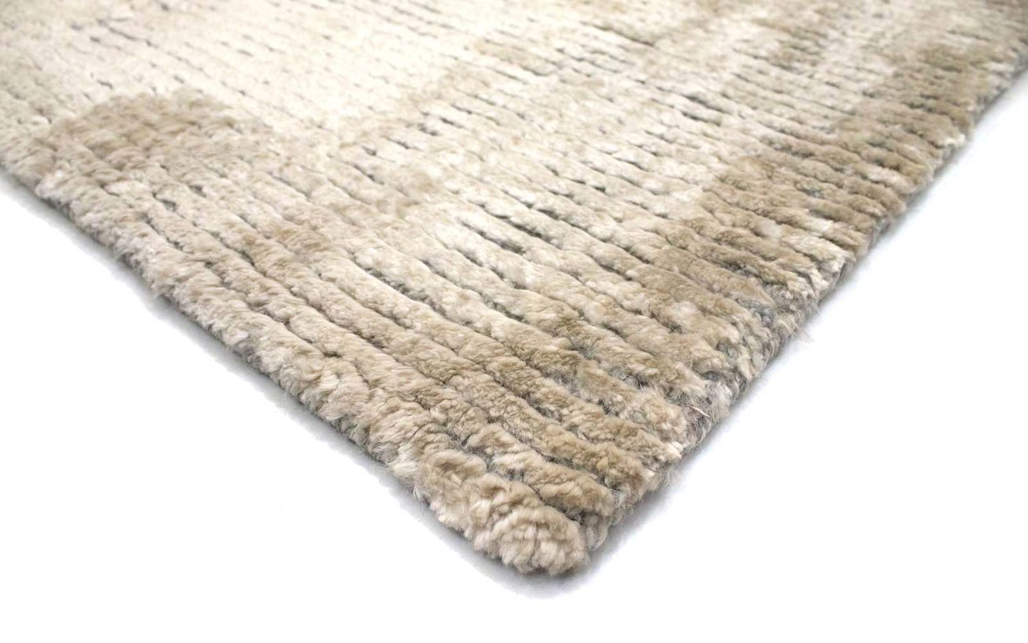 Viskose tæppe - 95 x 66 cm - beige