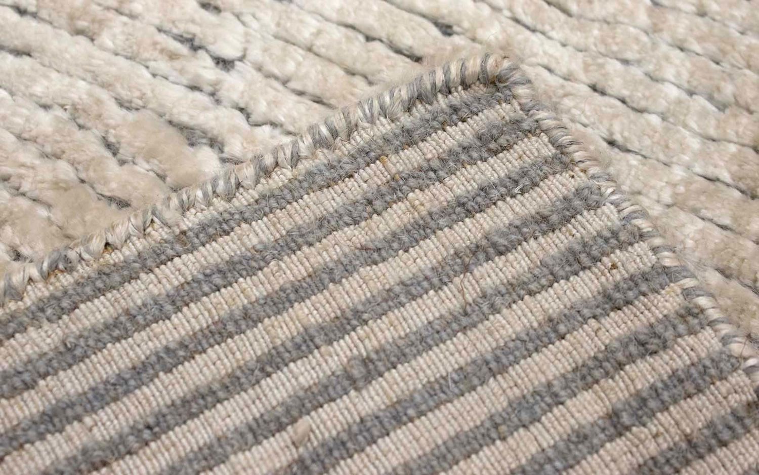 Viskose tæppe - 95 x 66 cm - beige