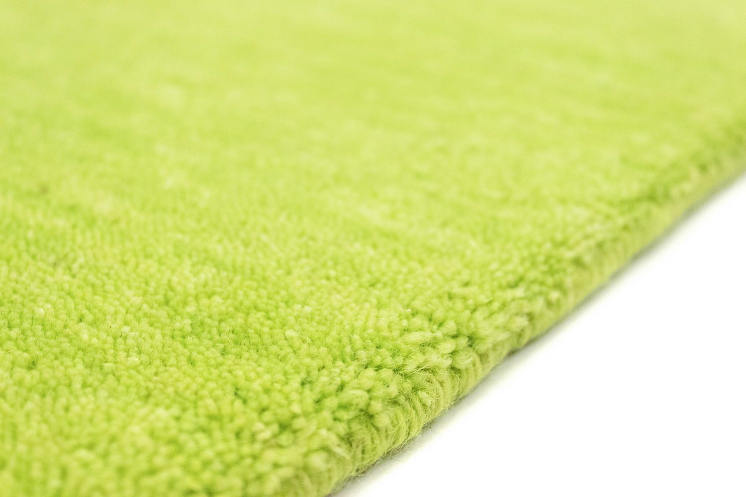 Løber Gabbeh-tæppe - Indus - 400 x 80 cm - lime grøn
