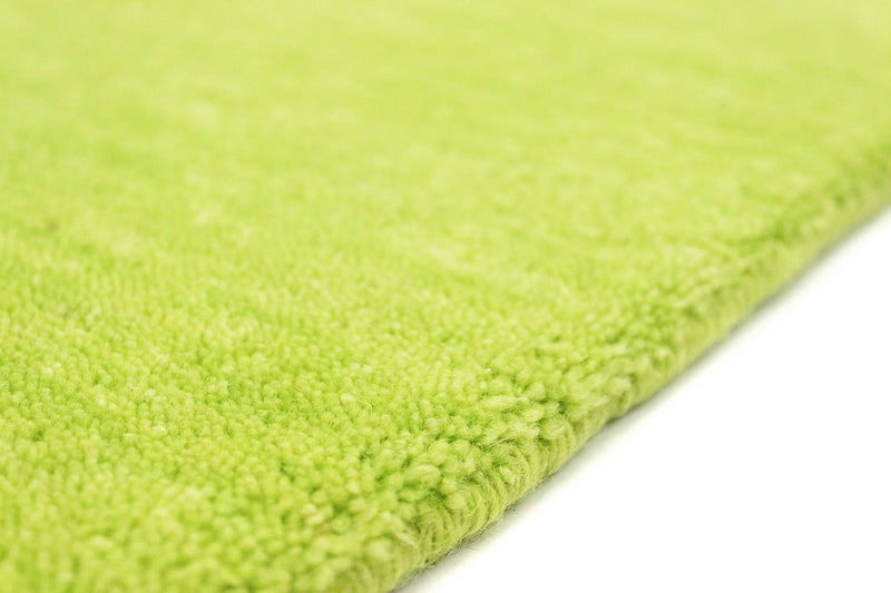 Løber Gabbeh-tæppe - Indus - 400 x 80 cm - lime grøn