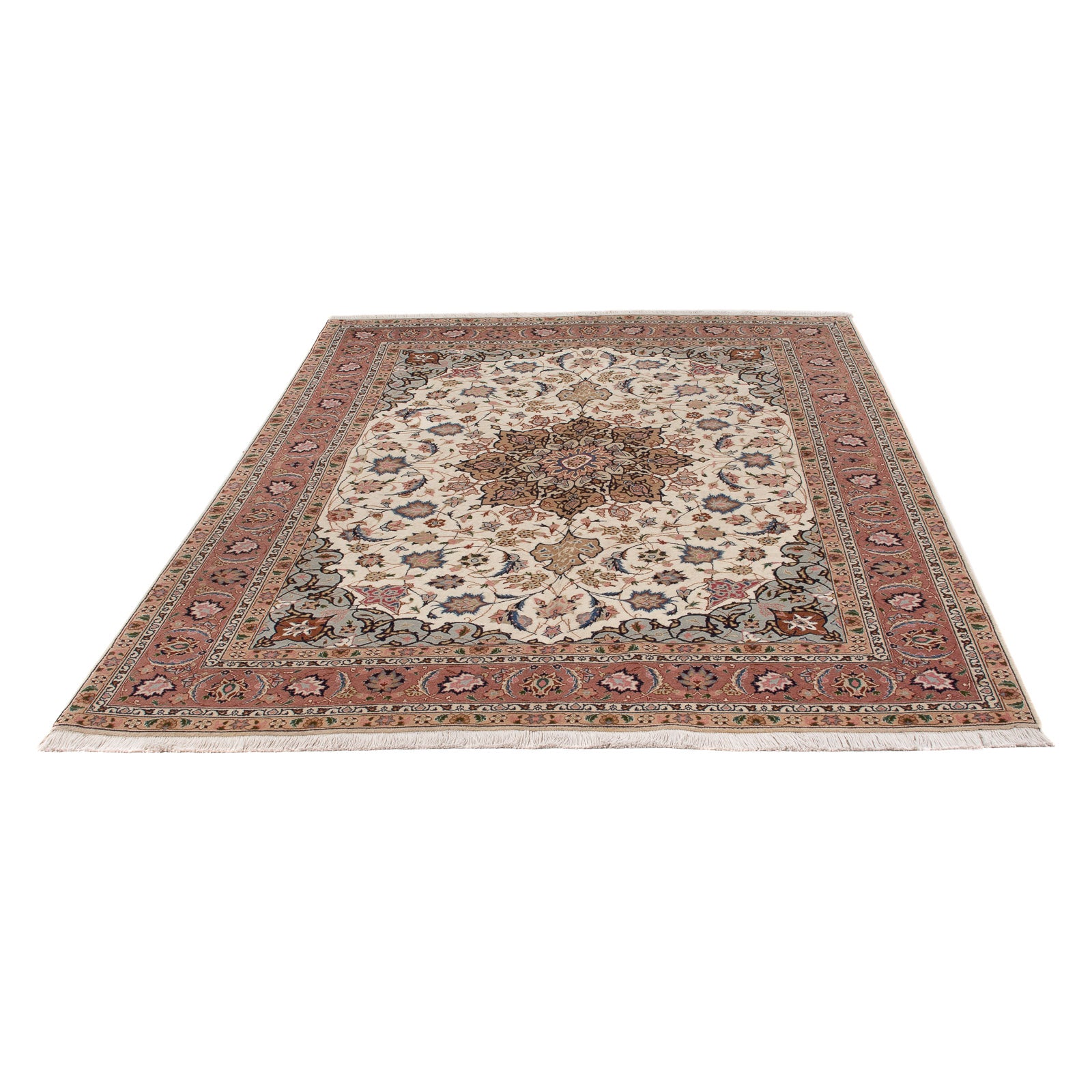 Persisk tæppe - Tabriz - Royal - 214 x 149 cm - creme