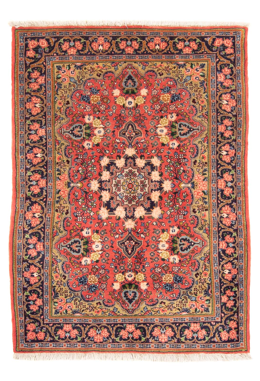 Persisk tæppe - Bijar - 160 x 110 cm - rød