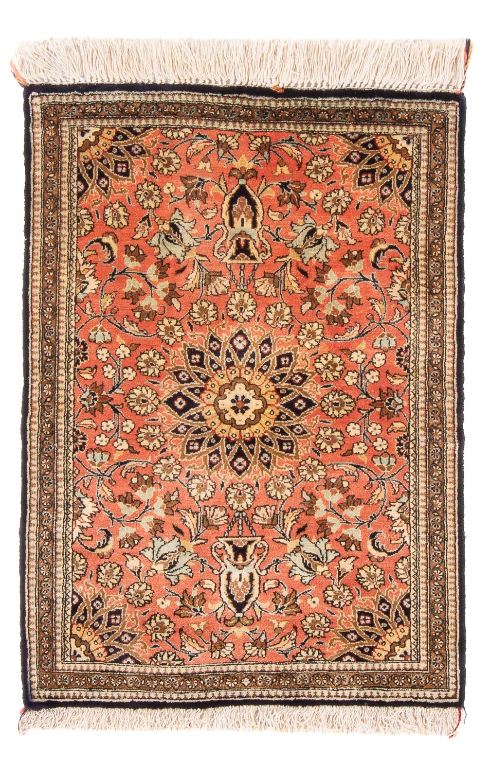 Silketæppe - Ghom Silk - Premium - 80 x 60 cm - rød