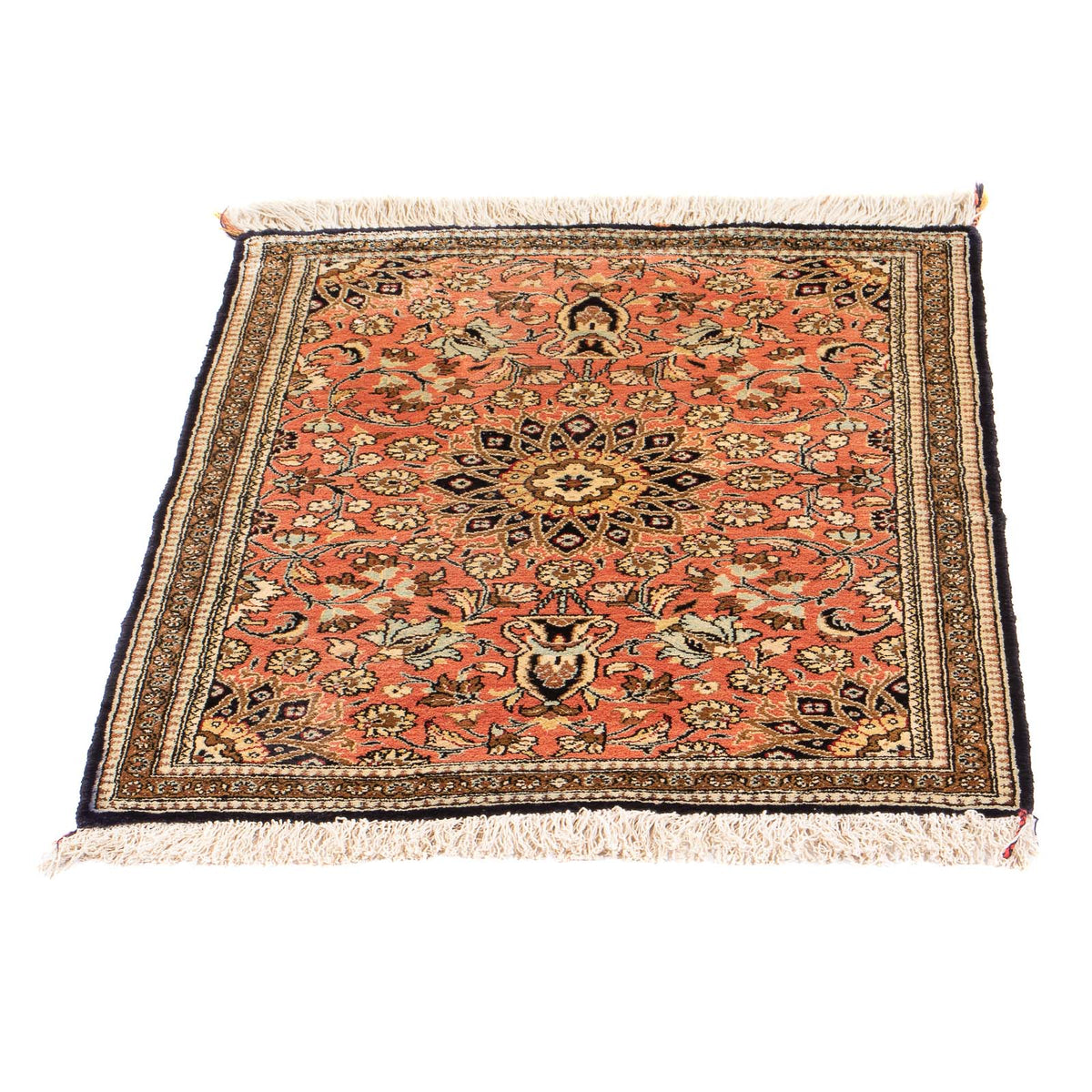 Silketæppe - Ghom Silk - Premium - 80 x 60 cm - rød