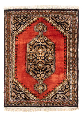 Silketæppe - Ghom Silk - Premium - 77 x 56 cm - orange