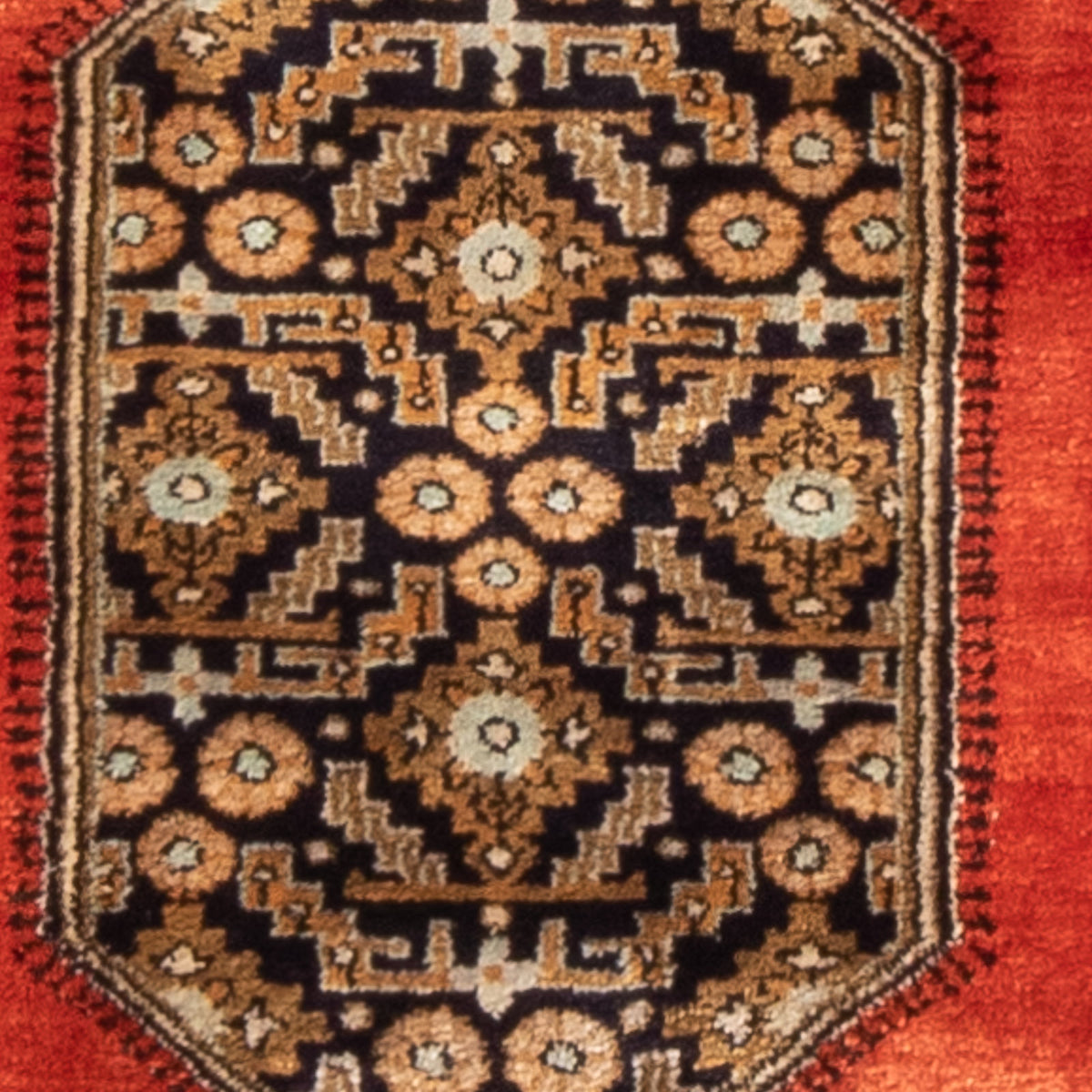 Silketæppe - Ghom Silk - Premium - 77 x 56 cm - orange