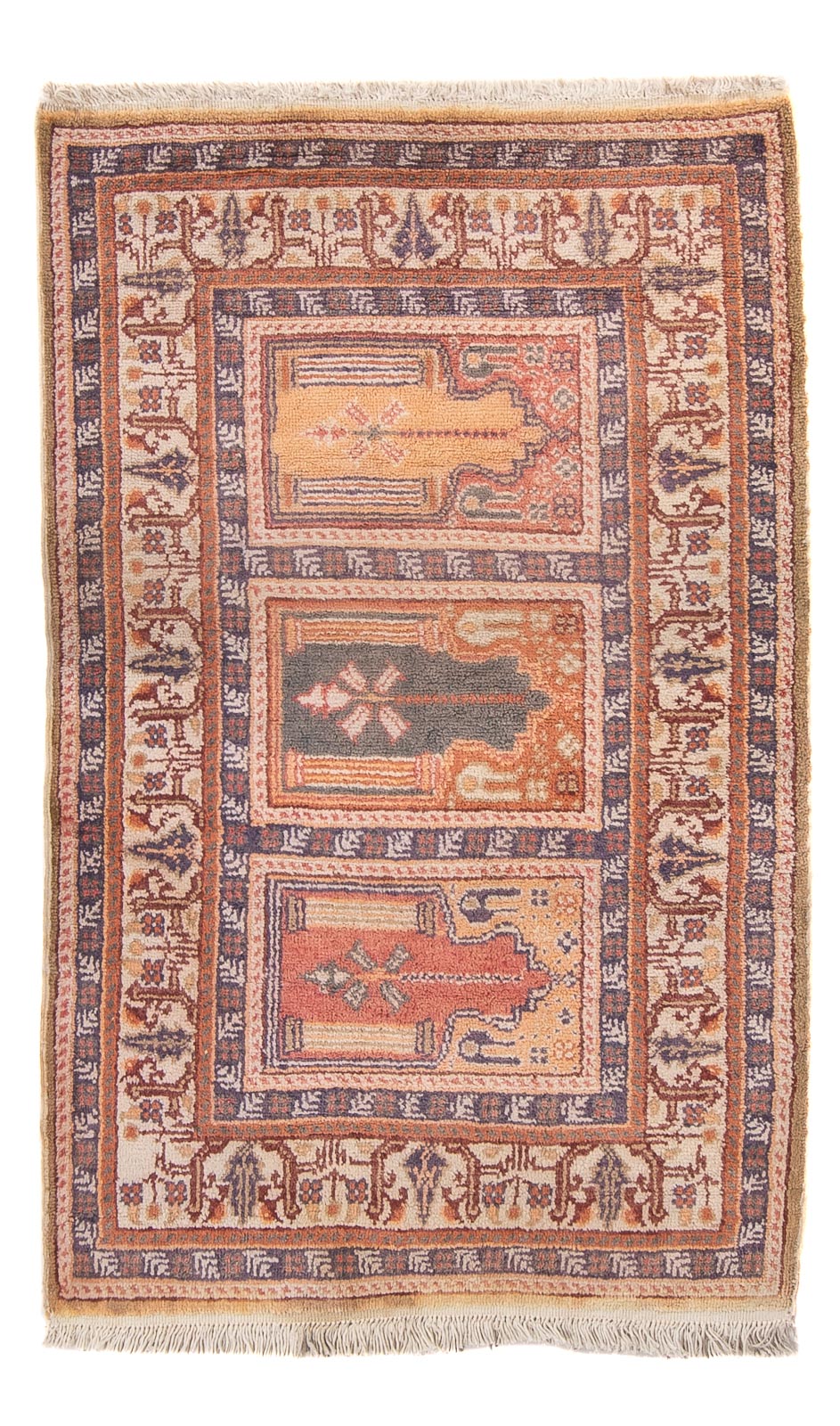 Silketæppe - Kayseri - 97 x 61 cm - flerfarvet
