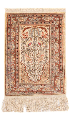Orientalsk tæppe - Hereke - 58 x 39 cm - beige