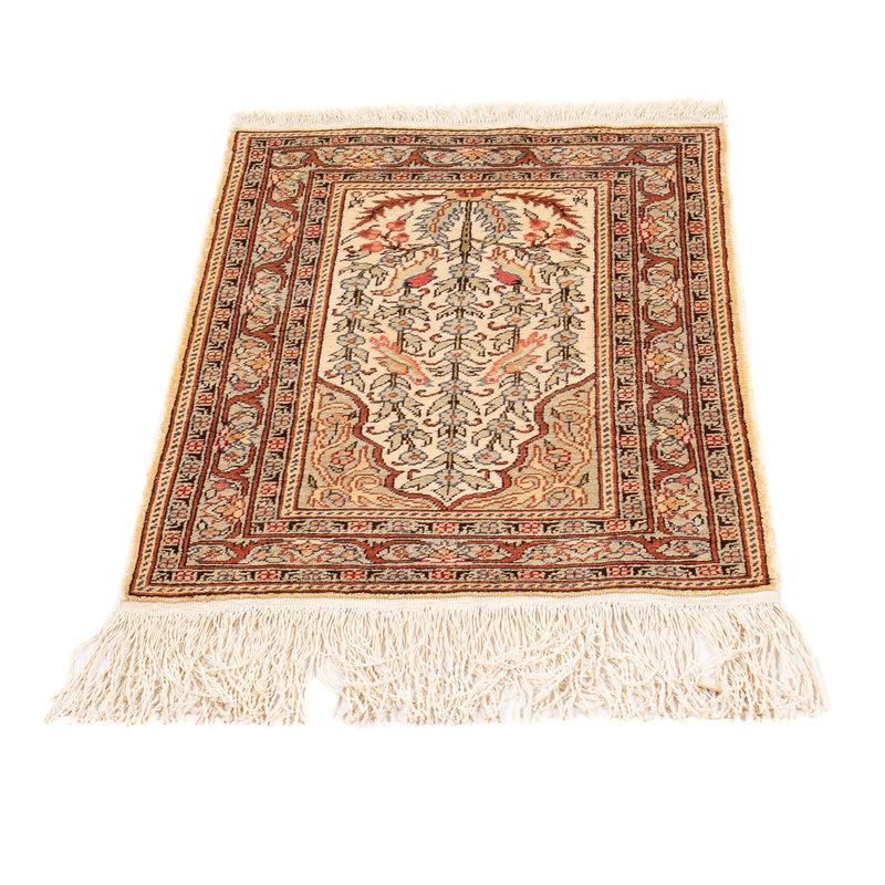 Orientalsk tæppe - Hereke - 58 x 39 cm - beige