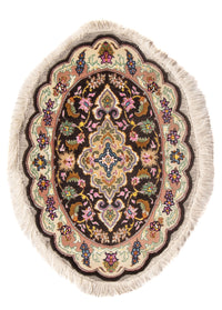 Persisk tæppe - Tabriz - Royal oval  - 68 x 48 cm - sort