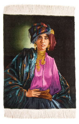 Persisk tæppe - Tabriz - 75 x 58 cm - flerfarvet