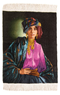 Persisk tæppe - Tabriz - 75 x 58 cm - flerfarvet