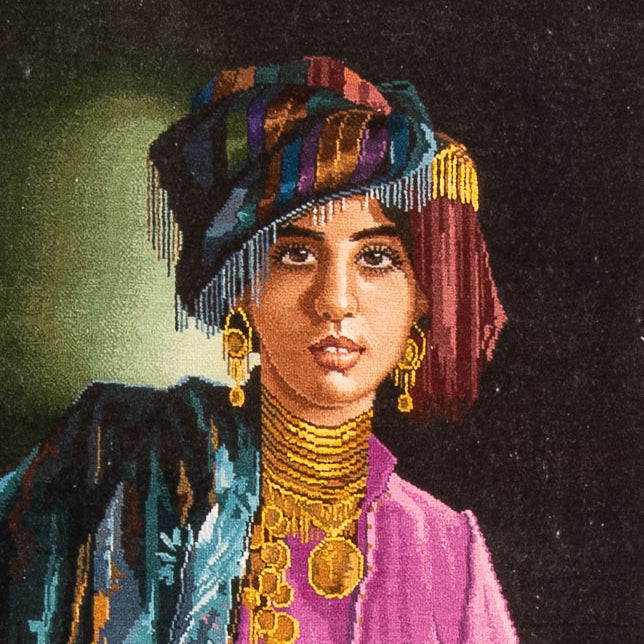 Persisk tæppe - Tabriz - 75 x 58 cm - flerfarvet