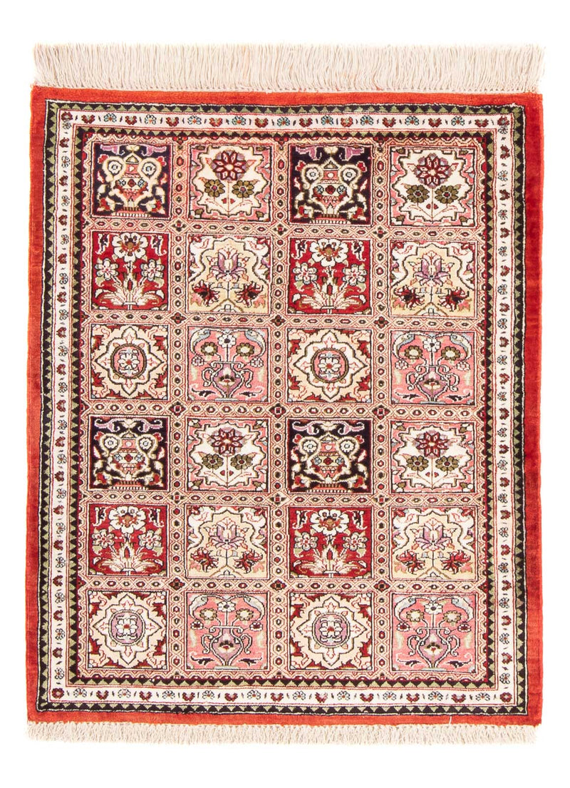 Silketæppe - Ghom Silk - Premium - 71 x 58 cm - flerfarvet