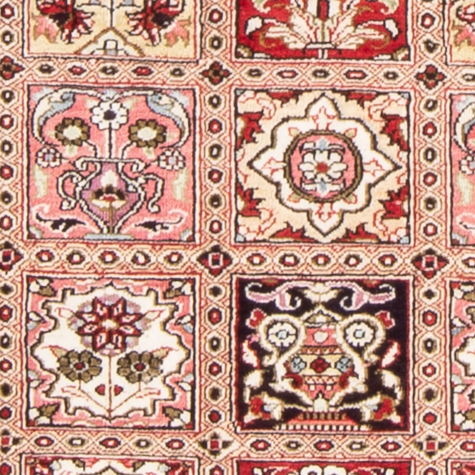 Silketæppe - Ghom Silk - Premium - 71 x 58 cm - flerfarvet