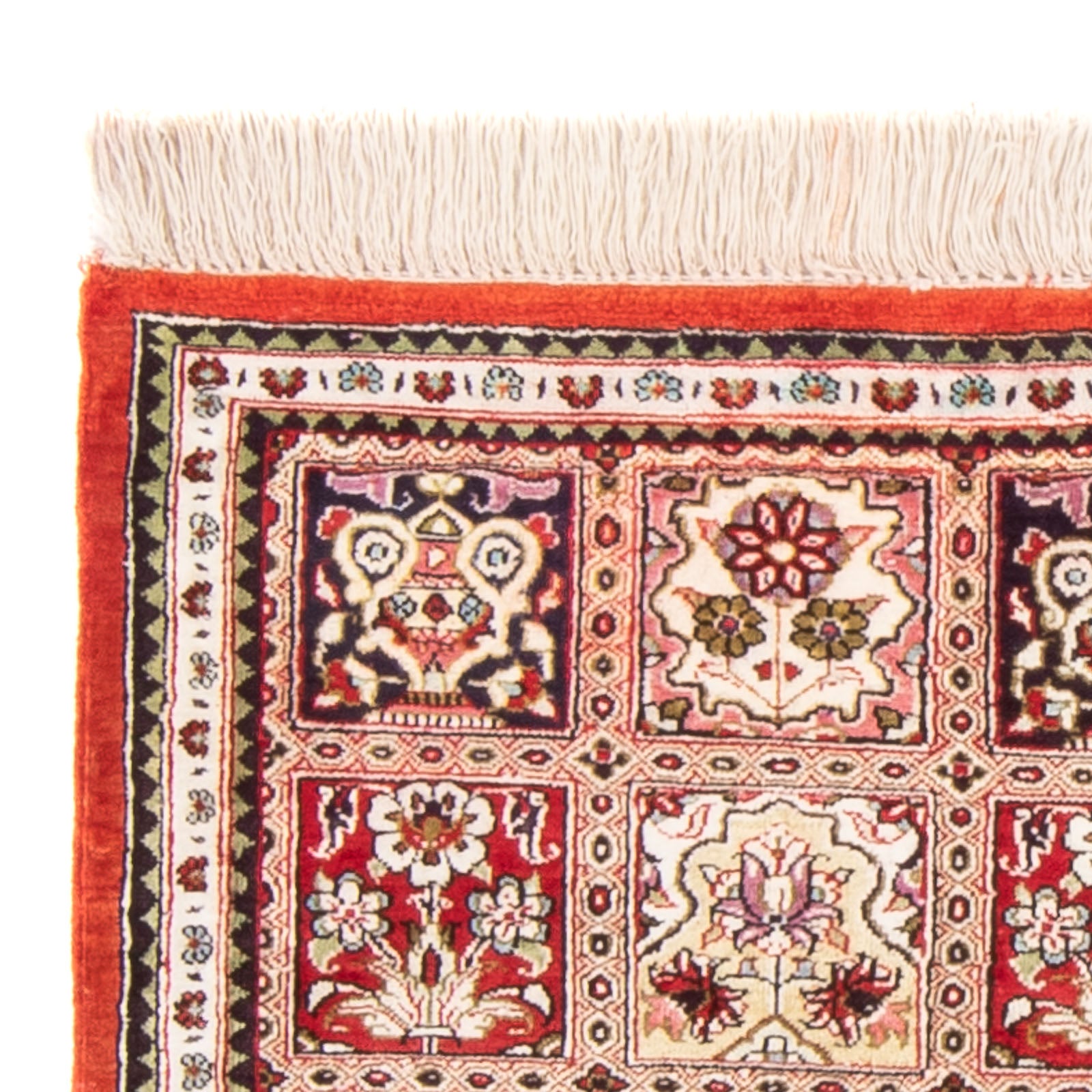 Silketæppe - Ghom Silk - Premium - 71 x 58 cm - flerfarvet