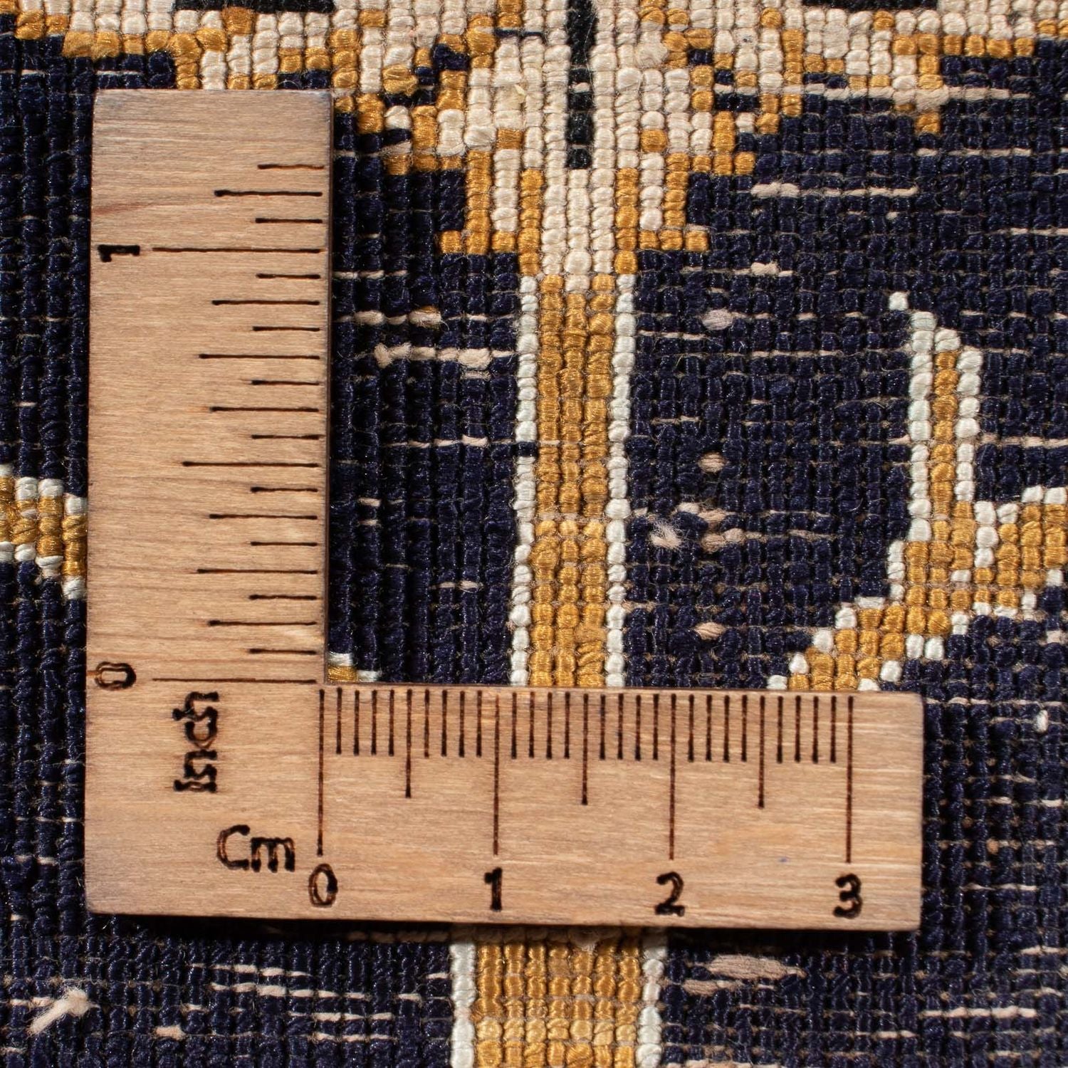 Silketæppe - Ghom Silk - Premium - 72 x 57 cm - mørkeblå