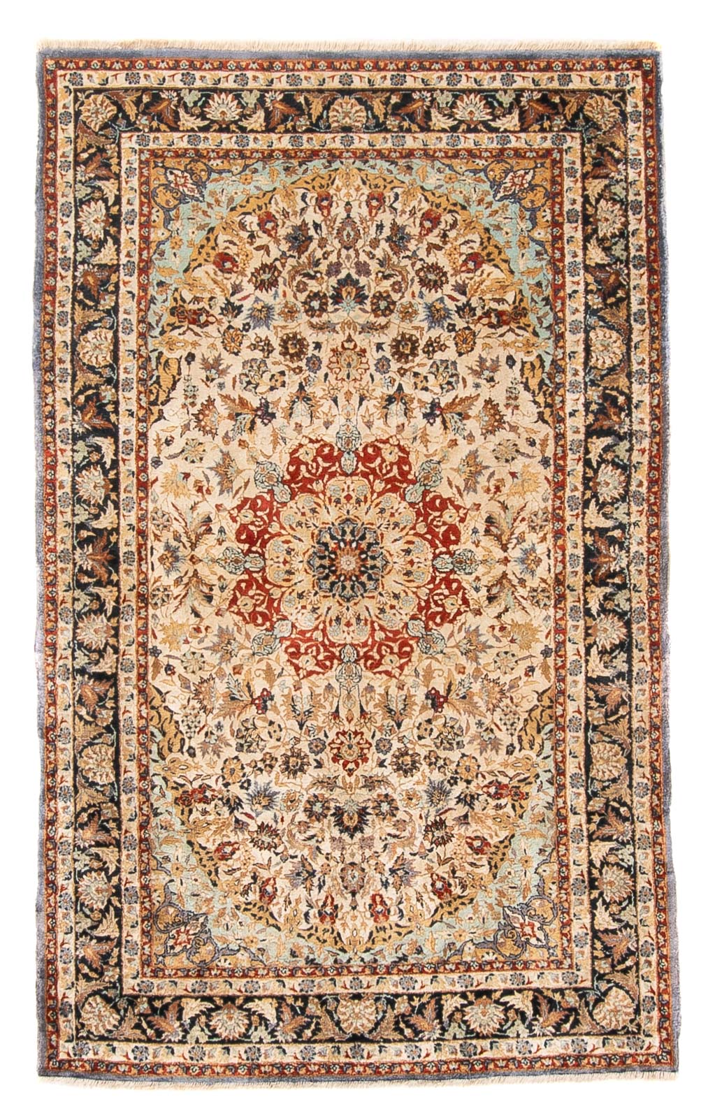 Silketæppe - China Silk - 154 x 94 cm - flerfarvet