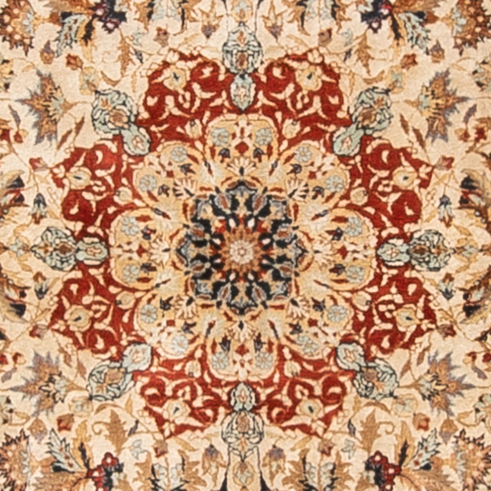 Silketæppe - China Silk - 154 x 94 cm - flerfarvet
