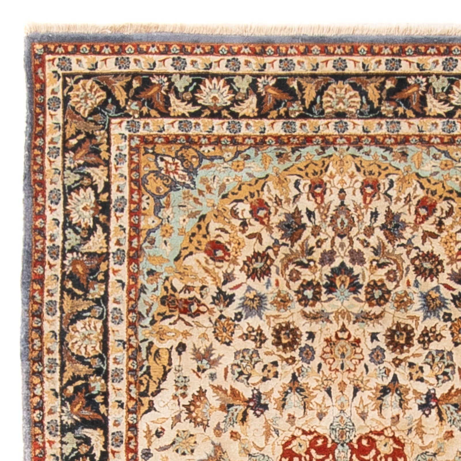 Silketæppe - China Silk - 154 x 94 cm - flerfarvet
