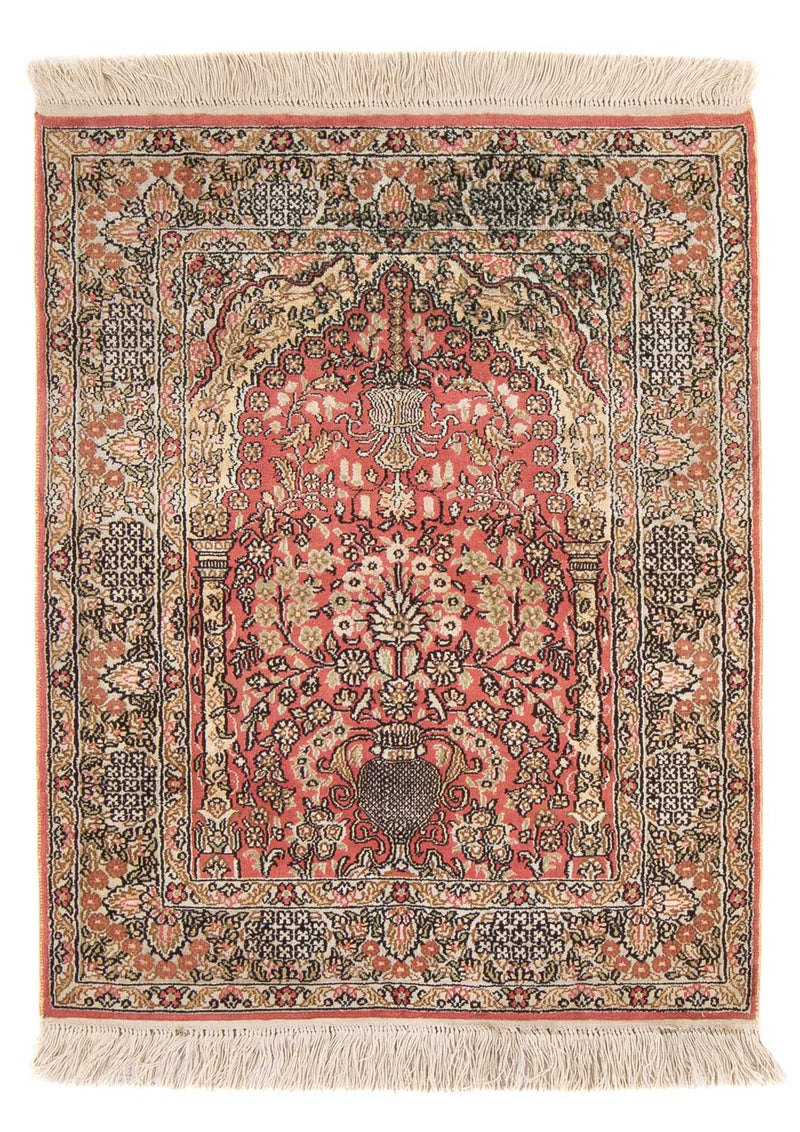 Silketæppe - China Silk - 86 x 64 cm - rød